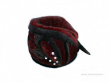Caciula Blana Artificiala "Gregoria" Burgundy by JukaFashion.ro (2019)