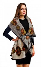 Cardigan 'Russian Kiss" Silver Grey by JukaFashion.ro cod R12