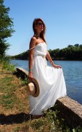 Rochie  "Lady White" by JukaFashion.ro cod 195B