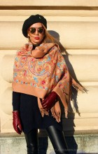 *Sal Dama PREMIUM "Floreale" Crem by jukafashion.ro cod FL02