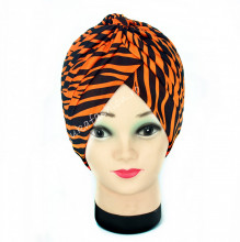 Turban Femei "Zebra" Orange by jukafashion.ro