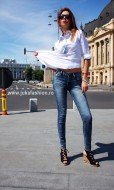 Blugi Skinny Elastici "Snow" by JukaFashion.ro cod B2014