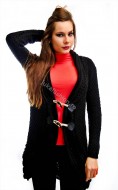 Cardigan "Splend'Or" Black  by JukaFashion.ro cod B00111