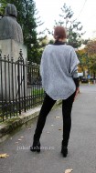 Pulover Dama "Butterfly Kiss" Light Grey by JukaFashion.ro cod Z9
