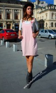 Sarafan Bumbac "Nadia" Pink by JukaFashion.ro cod 8888B