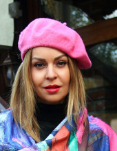 *Basca Dama "Picasso" Pink by JukaFashion.ro
