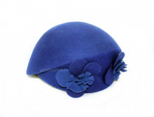 *Basca tip Toca "Brigitte" Electric Blue by JukaFashion.ro