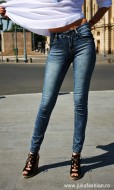 Blugi Skinny Elastici "Snow" by JukaFashion.ro cod B2014