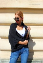 Cardigan 'Bolero" Negru Glitter by JukaFashion.ro (2018)