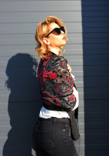 *Esarfa Catifea PREMIUM "Velvet" Red by jukafashion.ro