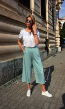 *Pantaloni Dama "Summer Mood" Mint  by JukaFashion.ro cod H68