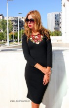 *Rochie Dama Bumbac "Juno" Black by JukaFashion.ro cod J1