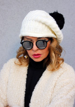 *Basca Femei "Aimee" White by Jukafashion.ro