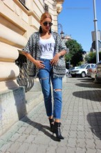Cardigan 'Azteca" Black by JukaFashion.ro (2018)