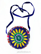 *Mini Bag Clutch "Flower Bomb" Rainbow by JukaFashion.ro
