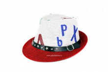 *Palarie Copii Vara "Alphabet" Burgundy by jukafashion.ro