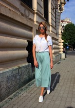 *Pantaloni Dama "Summer Mood" Mint  by JukaFashion.ro cod H68