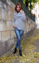 Pulover Dama "Cosmo" Grey by JukaFashion.ro cod Z5