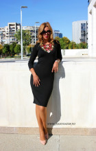 *Rochie Dama Bumbac "Juno" Black by JukaFashion.ro cod J1