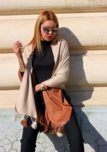**Sal Dama PREMIUM "Finura" Nude&Maroon by jukafashion.ro (2018)