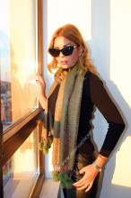 *Sal Esarfa Pashmina "Motivi" Army by jukafashion.ro (2018)