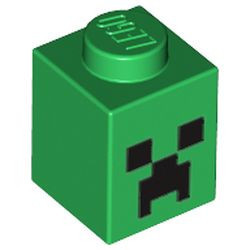 3005pb018-6 Steen 1x1 Minecraft Creeper NIEUW