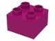 3437-71 DUPLO steen 2x2 (LET OP: DUPLO IS VRIJWEL ALTIJD PAKKETPOST) magenta NIEUW *