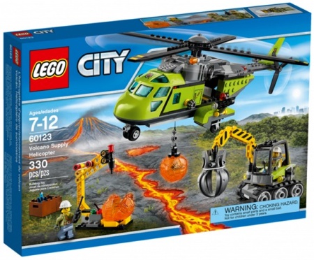 Set 60123 - Town: Volcano Supply Helicopter- Nieuw