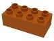 3011-68 DUPLO steen 2x4 (LET OP: DUPLO IS VRIJWEL ALTIJD PAKKETPOST) oranje, donker NIEUW *