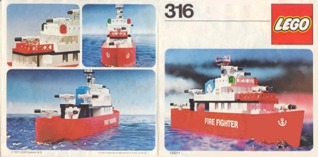 INS316-1-G 316-1 BOUWBESCHRIJVING Fire Fighter Ship gebruikt *LOC RB