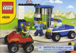 INS4636-G 4636 BOUWBESCHRIJVING- Police Building Set (1) gebruikt *