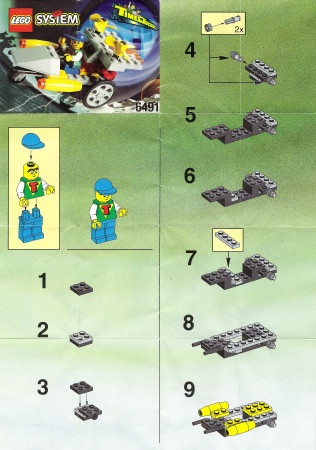 INS6491-G 6491 BOUWBESCHRIJVING- Rocket Racer gebruikt *LOC RBS
