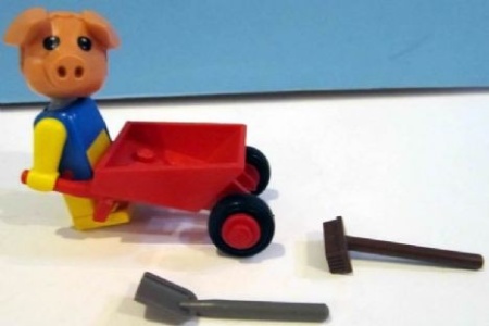 Set 3615-G - Fabuland: Percy Pig's Wheelbarrow -/-/100%- gebruikt