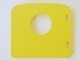 dupdoor1-3G DUPLO Raampaneel met 1 raam, top gebogen geel gebruikt *
