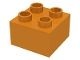 3437-29 DUPLO steen 2x2 (LET OP: DUPLO IS VRIJWEL ALTIJD PAKKETPOST) oranje, aardekleurig NIEUW *