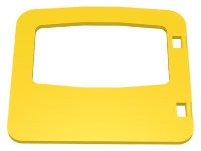4247-3G DUPLO Raampaneel met 4 raampjes, top gebogen geel gebruikt *