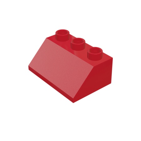HU002 DAKPAN 2x3 45 graden DUPLO compatible rood NIEUW *
