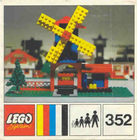 INS352-1-G 352-1 BOUWBESCHRIJVING Windmill and Lorry gebruikt *LOC RBS