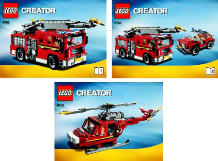 INS6752-G 6752 BOUWBESCHRIJVING- Fire Rescue (3 boekjes) gebruikt *
