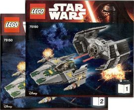INS75150 75150 BOUWBESCHRIJVING- SW: Vader's TIE advanced vs. A-Wing Starfighter NIEUW *
