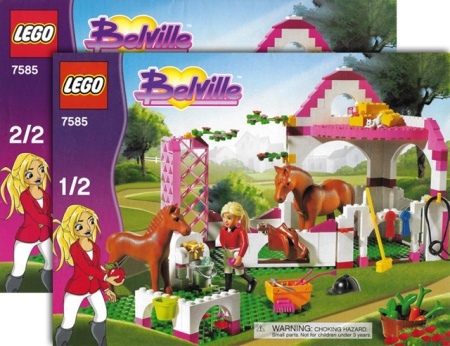 INS7585 7585 BOUWBESCHRIJVING- Horse Stable (2 boekjes) NIEUW *