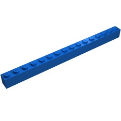 2465-7G Steen 1x16 blauw gebruikt *5K0000