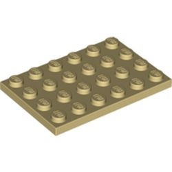 3032-2BULK BULK: 20xPlatte plaat 4x6 crème NIEUW *5K0000