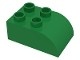 2302-6G DUPLO steen 2x3 afgerond groen gebruikt *