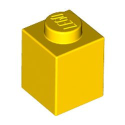 3005-3G Steen 1x1 geel gebruikt *1A002