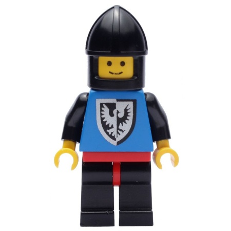 cas098G Zwarte Falcon - Chin-Guard, rode heupen, zwarte benen gebruikt *0M0000