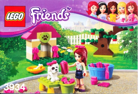 INS3934-Gb 3934 BOUWBESCHRIJVING- Friends: Mia's Puppy House MET GAATJES AAN DE ZIJKANT gebruikt *LOC BE