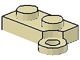 2429-2 Scharnierplaat 1x2 HORIZONTAAL BASIS crème NIEUW *1L0000