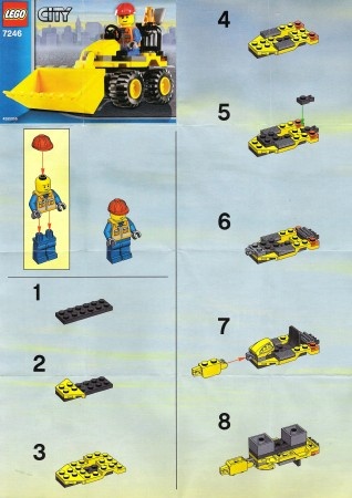 INS7246-G 7246 BOUWBESCHRIJVING- Mini Digger gebruikt *LOC M3