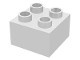 UNI3437-1 COMPATIBEL met DUPLO steen 2x2 (Unico) wit NIEUW *